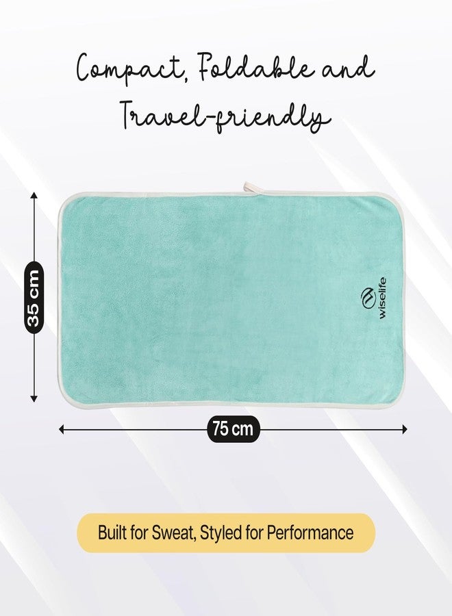 Wiselife Gym Towel Quick Dry Microfiber Workout Towel for Men & Women Super Absorbent, Lightweight & Soft Sweat Ideal for Gym, Fitness, Travel & Sports - 100% Microfiber Sea Green - Image 5