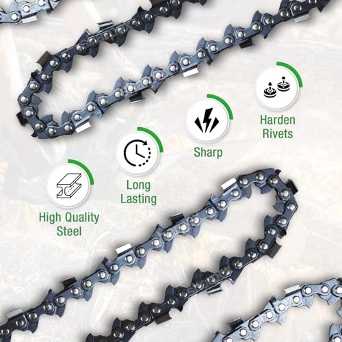 Sharpex Durable 18-Inch Chainsaw Chain | Heavy Duty Full Chisel Spare Chain Compatible with Sharpex Chainsaw Model SPX-45 | 1 Piece, Silver - Image 4