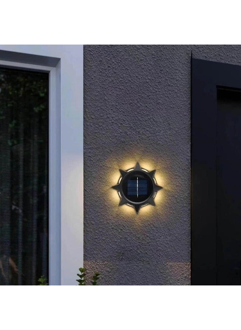 Gaman - 2 Pieces Solar Garden Wall - Floor Decorative Daylight 8 LED Garden Lighting - Image 1