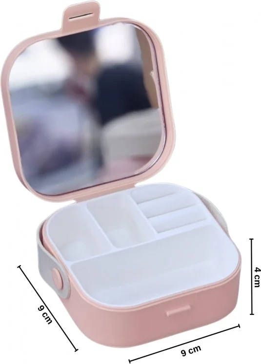 بييف House By House Bag Mirrored Mini Makeup Jewelry Box Powder