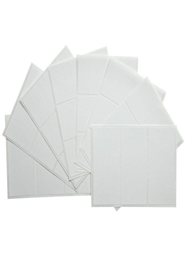 Janrax Pack of 21 White 34x75mm Rectangular Labels - Adhesive Stickers - Image 1