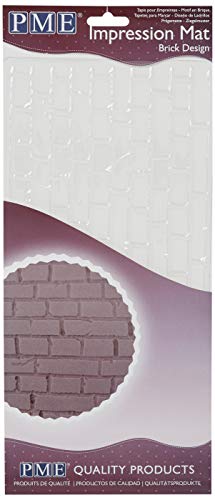 PME Brick Design Impression Mat for Cake Decorating - Image 1