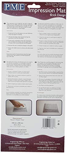PME Brick Design Impression Mat for Cake Decorating - Image 2
