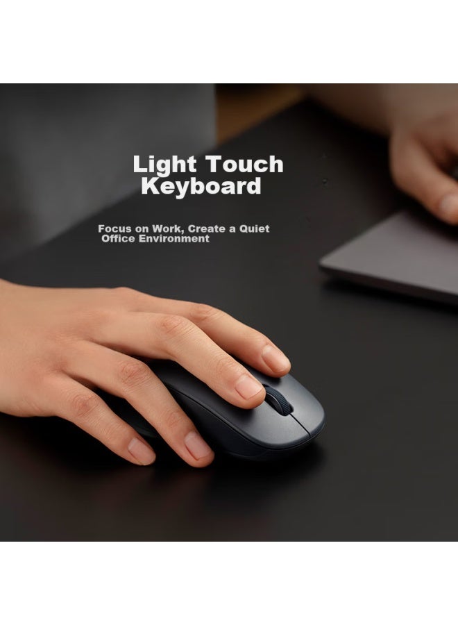 إم آي Xiaomi Wireless Bluetooth Dual-mode Mouse 2، Oxidized White، 2.4g Wireless Bluetooth Dual-mode، هادئة للمكتب مدمجة محمولة، لأجهزة Mac المحمولة والمكتبية، تصميم مريح - Image 2