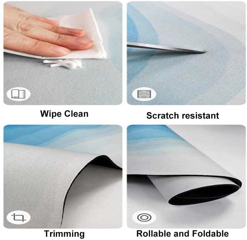 PRECHANA Bathroom mat Water Absorbing Mat for Bathroom Quick Dry Rubber Backed AntiSlip Floor Mat Non Slip Mat for Home Kitchen Sky Blue - Image 3