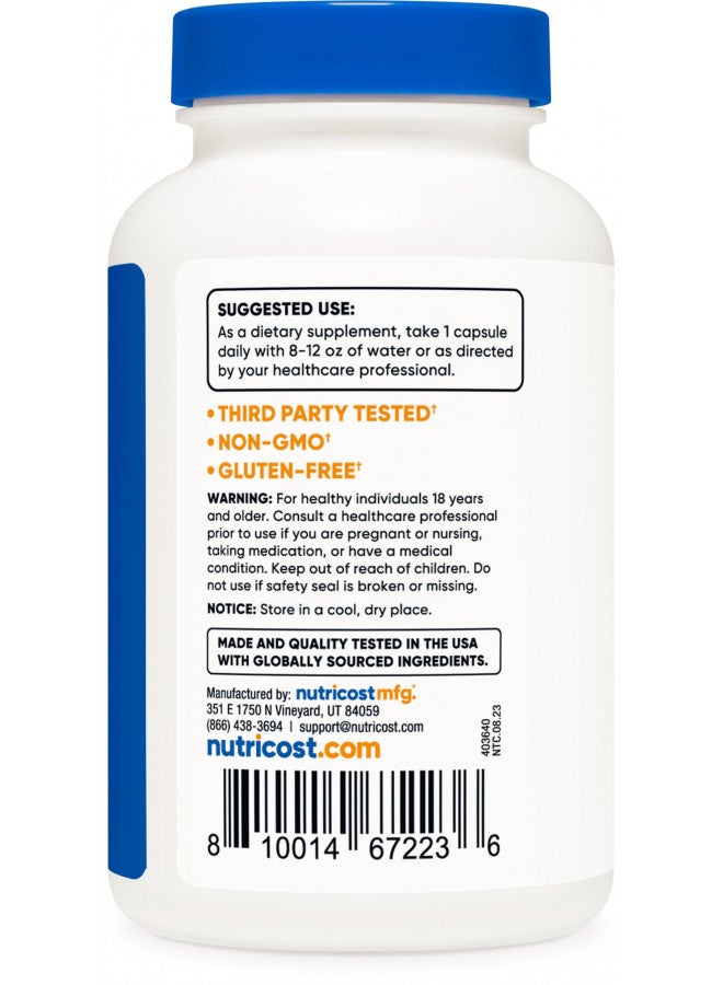 Nutricost مكمل فيتامين ب6 من نوتريكوست P5P 100 ملغ، 240 كبسولة (بيريدوكسال-5-فوسفات) - مناسب للنباتيين، خالي من الكائنات المعدلة وراثيًا، خالي من الجلوتين - Image 4