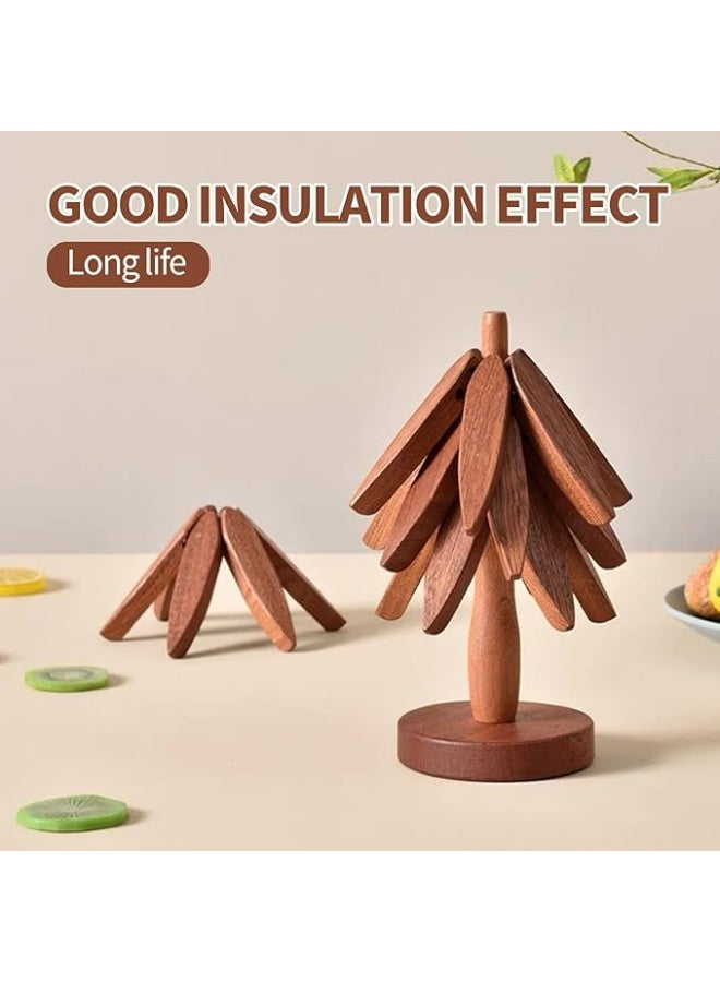 Wooden pot holders, tree coasters, potholders, bowls, scald pads, countertop potholders, teapots (dark wood)  - Image 3