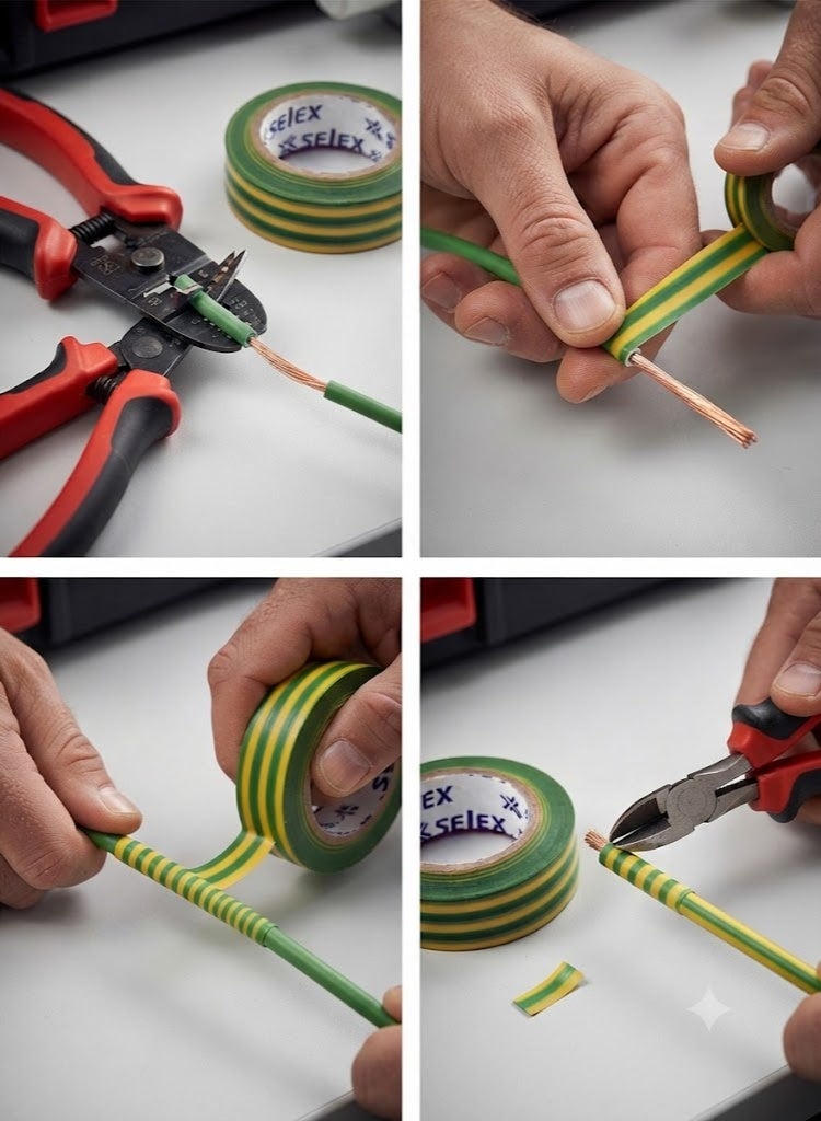 Selex PVC INSULATION TAPE SIT-1900 SELEX -YELLOW GREEN (PACK OF 20) - Image 2