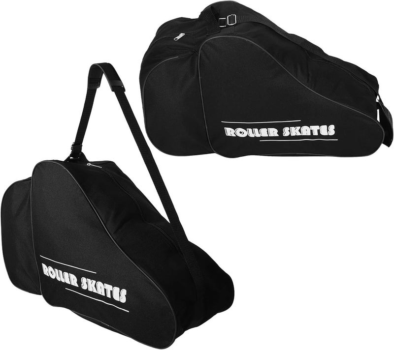 2pcs Ice Skates Carry Bag for Roller Skates Oxford Cloth Skating Shoes Storage Organizer with Shoulder Strap Thickened Unisex Backpack for Adults - Image 1