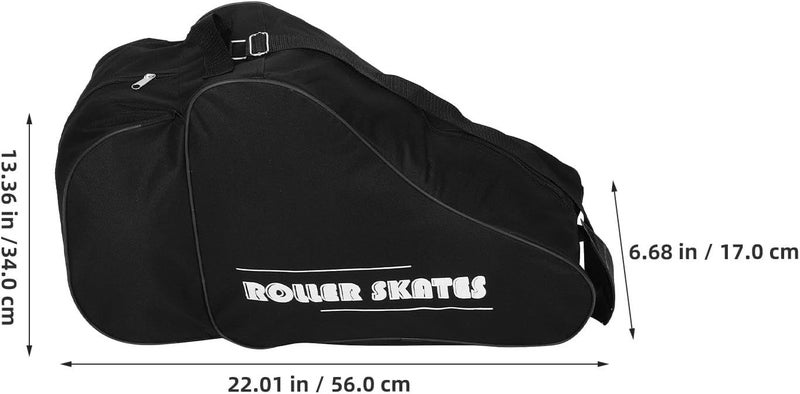 2pcs Ice Skates Carry Bag for Roller Skates Oxford Cloth Skating Shoes Storage Organizer with Shoulder Strap Thickened Unisex Backpack for Adults - Image 2