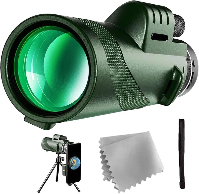 تلسكوب أحادي عالي الطاقة 80X100 للخارج لمشاهدة الطيور مع حامل الهاتف الذكي - Image 3