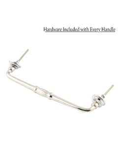 Indian-Shelf IndianShelf 1 Pack Ceramic Black Drawer Pulls T Bar Vintage Kitchen Cabinet Handles Silver Hardware 4 Hole to Hole Dresser Door Handle BH195CK1194  - Image 2