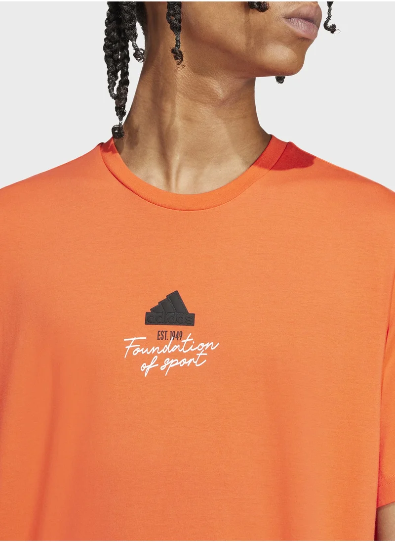 اديداس Brand Love Signature Graphic T-Shirt