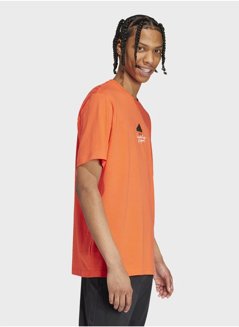 اديداس Brand Love Signature Graphic T-Shirt