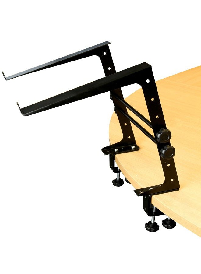 RockJam RJLP1 Adjustable Desk Mounted Desktop Laptop Stand Laptop Riser and DJ Controller Stand,Black - Image 3