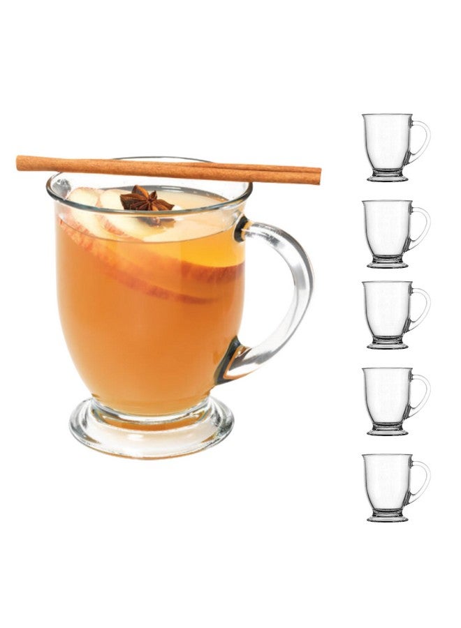 Anchor Hocking Café Glass Coffee Mugs, 16 oz, Set of 6 - Image 1