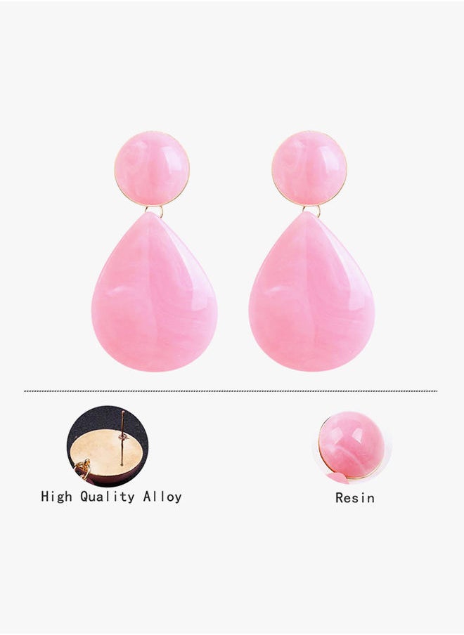 NIBEMINENT Alloy And Resin Teardrop Earrings  - Image 2