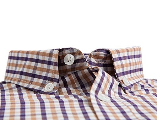 Double Pump Mens Button Down Shirts Cotton Long Sleeve Shirts Regular Fit (SL06A,M) - Image 2