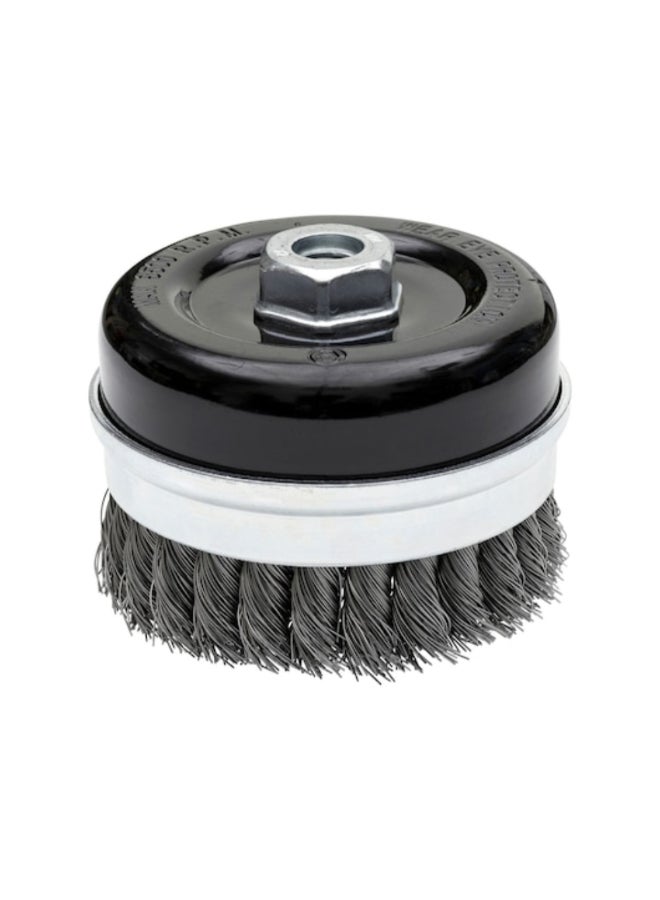 DEWALT M14 Twist Knot Wire Cup Brush Black and Silver 100 mm DT3501-QZ - Image 1