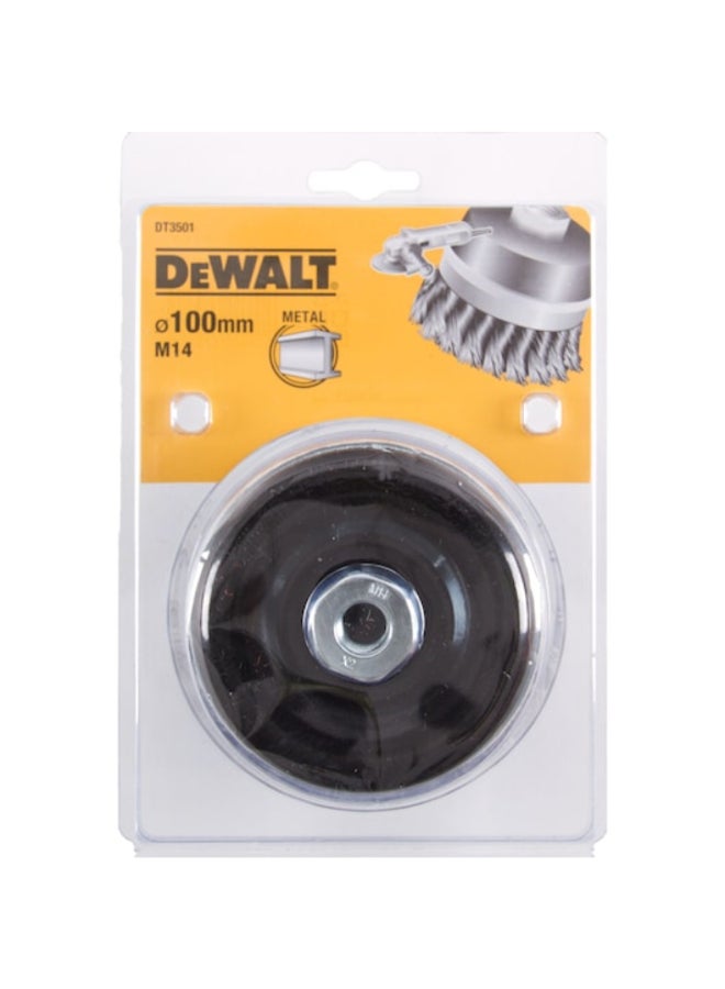 DEWALT M14 Twist Knot Wire Cup Brush Black and Silver 100 mm DT3501-QZ - Image 2