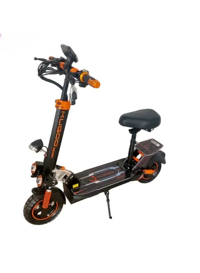 كي يو جي أو أو سكوتر كهربائي قابل للطي من كوجو E10 ماكس، 48 فولت، 15 أمبير، 2000 واط، للبالغين - سكوتر كهربائي عالي الطاقة ذو مدى طويل وبطارية كبيرة وإطار متين - Image 1