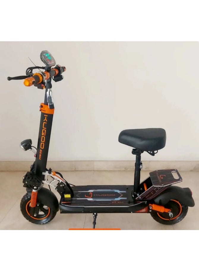 كي يو جي أو أو سكوتر كهربائي قابل للطي من كوجو E10 ماكس، 48 فولت، 15 أمبير، 2000 واط، للبالغين - سكوتر كهربائي عالي الطاقة ذو مدى طويل وبطارية كبيرة وإطار متين - Image 3