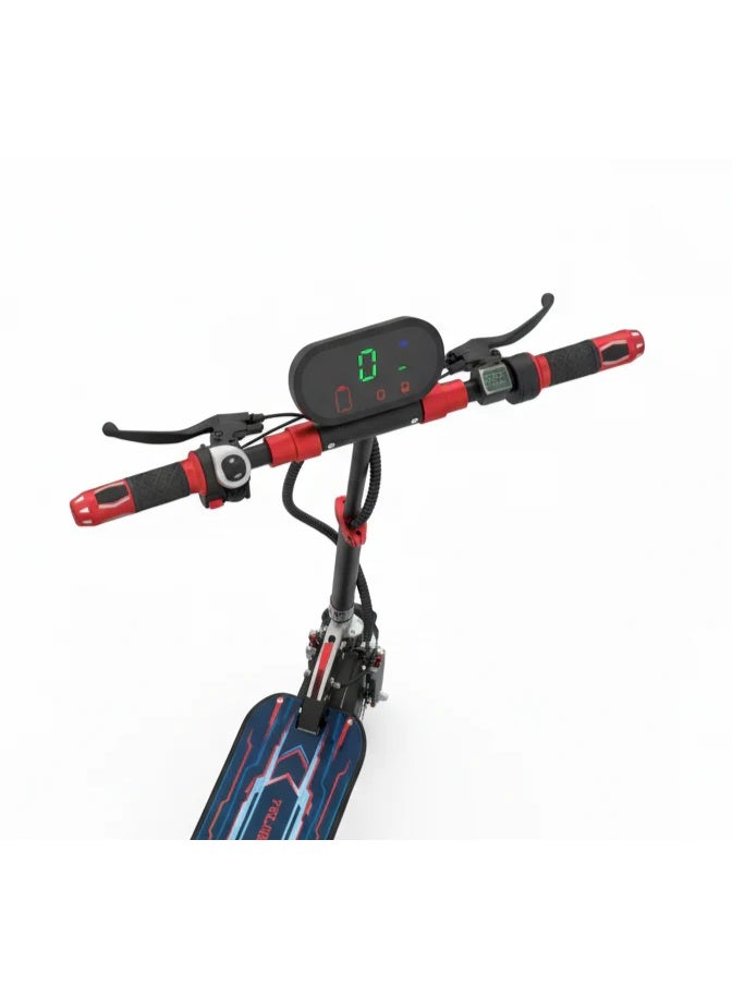 كي يو جي أو أو سكوتر كهربائي قابل للطي من كوجو E10 ماكس، 48 فولت، 15 أمبير، 2000 واط، للبالغين - سكوتر كهربائي عالي الطاقة ذو مدى طويل وبطارية كبيرة وإطار متين - Image 4