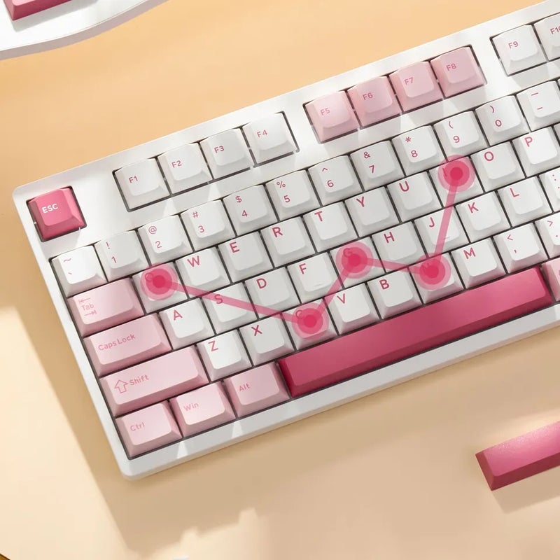 أكو لوحة مفاتيح Akko 3108RF Mechanical Keyboard 100% Full Size, Rgb, Cherry/MOA Profile Keycaps, 2.4GHz & Wired Dual-Mode, for Office Gaming - Image 4