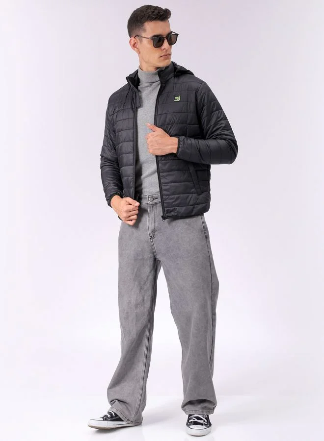شركة المرآب الهندية Men Slim Fit Solid Puffer Jackets