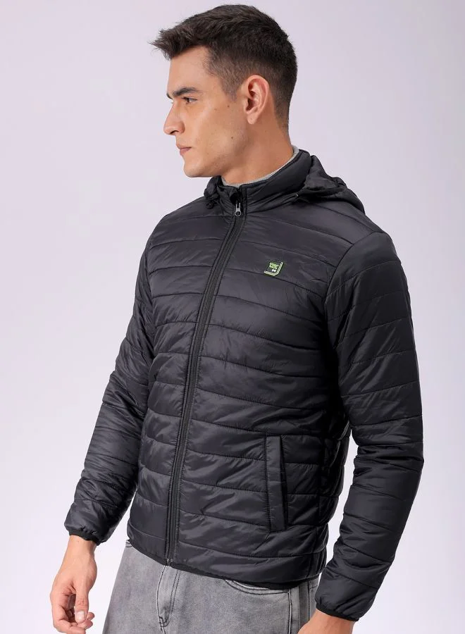شركة المرآب الهندية Men Slim Fit Solid Puffer Jackets