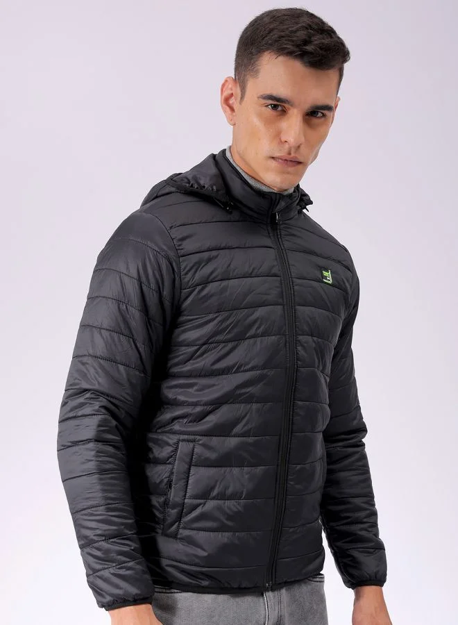 شركة المرآب الهندية Men Slim Fit Solid Puffer Jackets