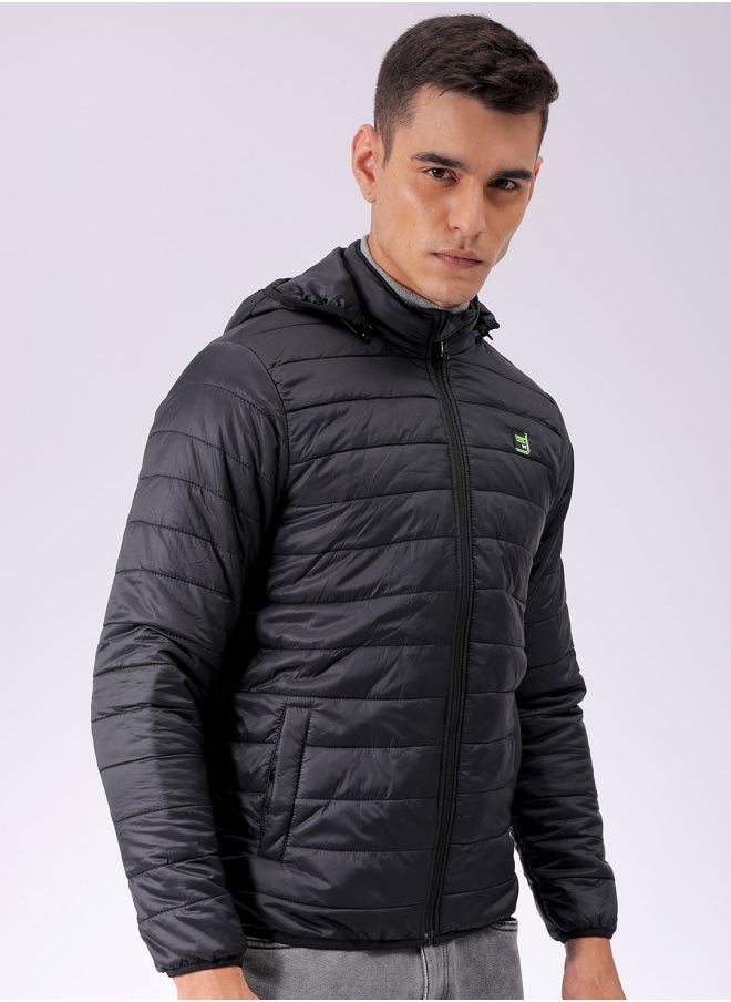 The Indian Garage Co Men Slim Fit Solid Puffer Jackets  - Image 4