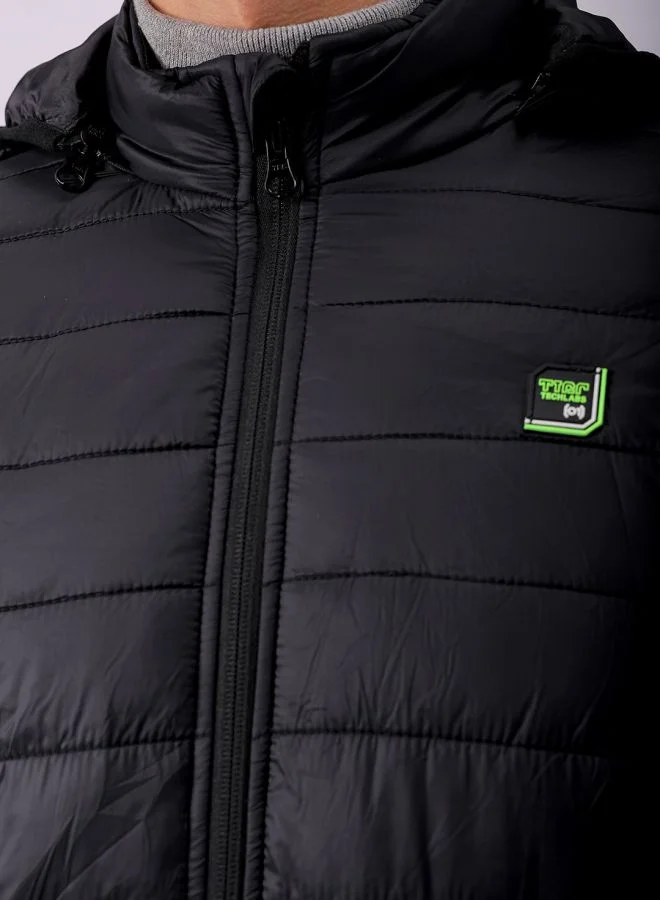 شركة المرآب الهندية Men Slim Fit Solid Puffer Jackets