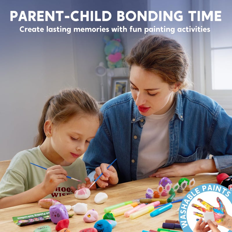 JOYIN Rock Painting Kit- Glow in The Dark Rock Kit, Arts and Crafts for Kids Ages 6-12, Art Supplies Toy , Kids Craft Paint Kits, Arts & Crafts for Boys Girls Birthday Party Gift Toy - Image 5