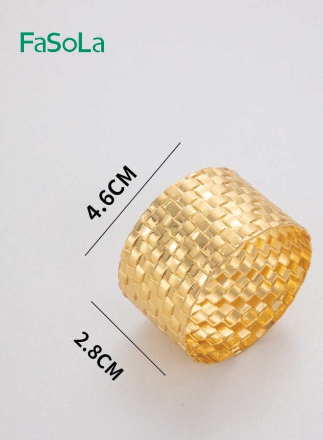 Fasola 6 Pieces Napkin Ring Napkin Clasp Table Setting Decoration for Dinner Party Wedding - Image 5