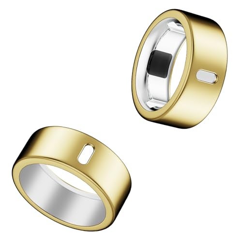 Snyeest Cover Compatible for Oura Ring Gen 4/Gen 3 Horizon/Gen 3 Heritage,(NOT Compatible with Oura Ring 4-Ceramic), Charging Directly,Rugged TPU Protector for Workout Women Men -Gold+Gold-Size 9 - Image 1
