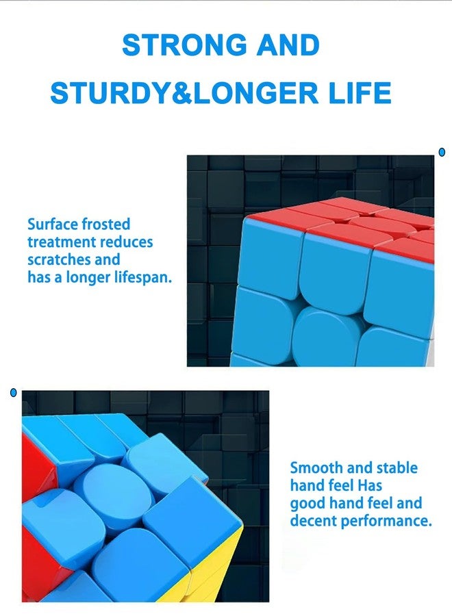 CFMOUR Speed Cube 3x3x3 - Full Size 55mm, Stickerless Magic Cubes 3x3- Fast Smooth Turning Vivid Colour Puzzle Game Brain Toy for Kids and Adult - Image 5
