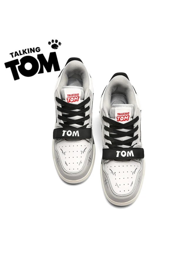 Talking Tom Casual Sneakers For Men And Women Students, Lightning Color-blocking Couple's Canvas Shoes, Black And Gray, Size 38 - Image 5