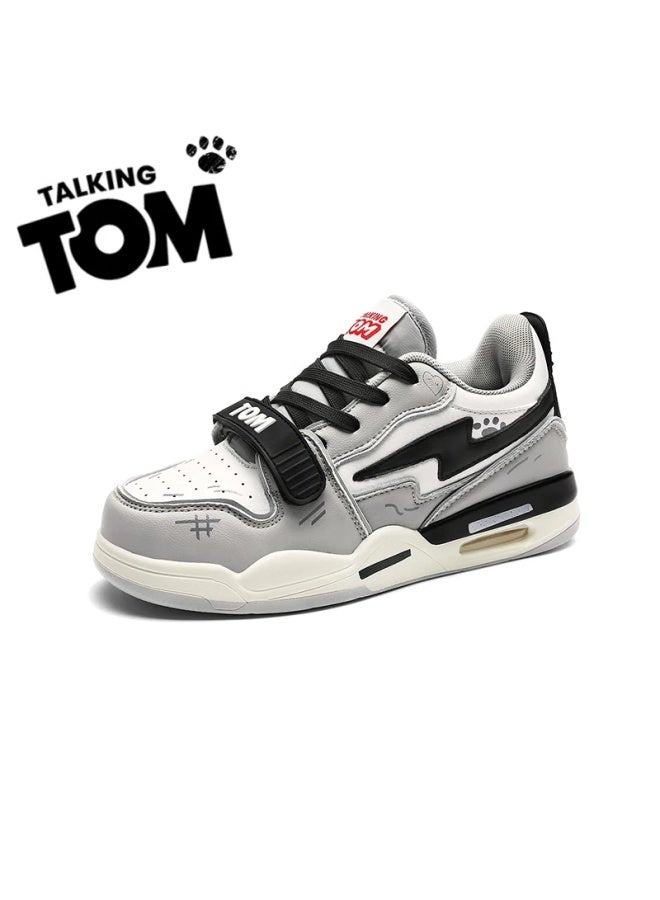 Talking Tom Casual Sneakers For Men And Women Students, Lightning Color-blocking Couple's Canvas Shoes, Black And Gray, Size 38 - Image 3