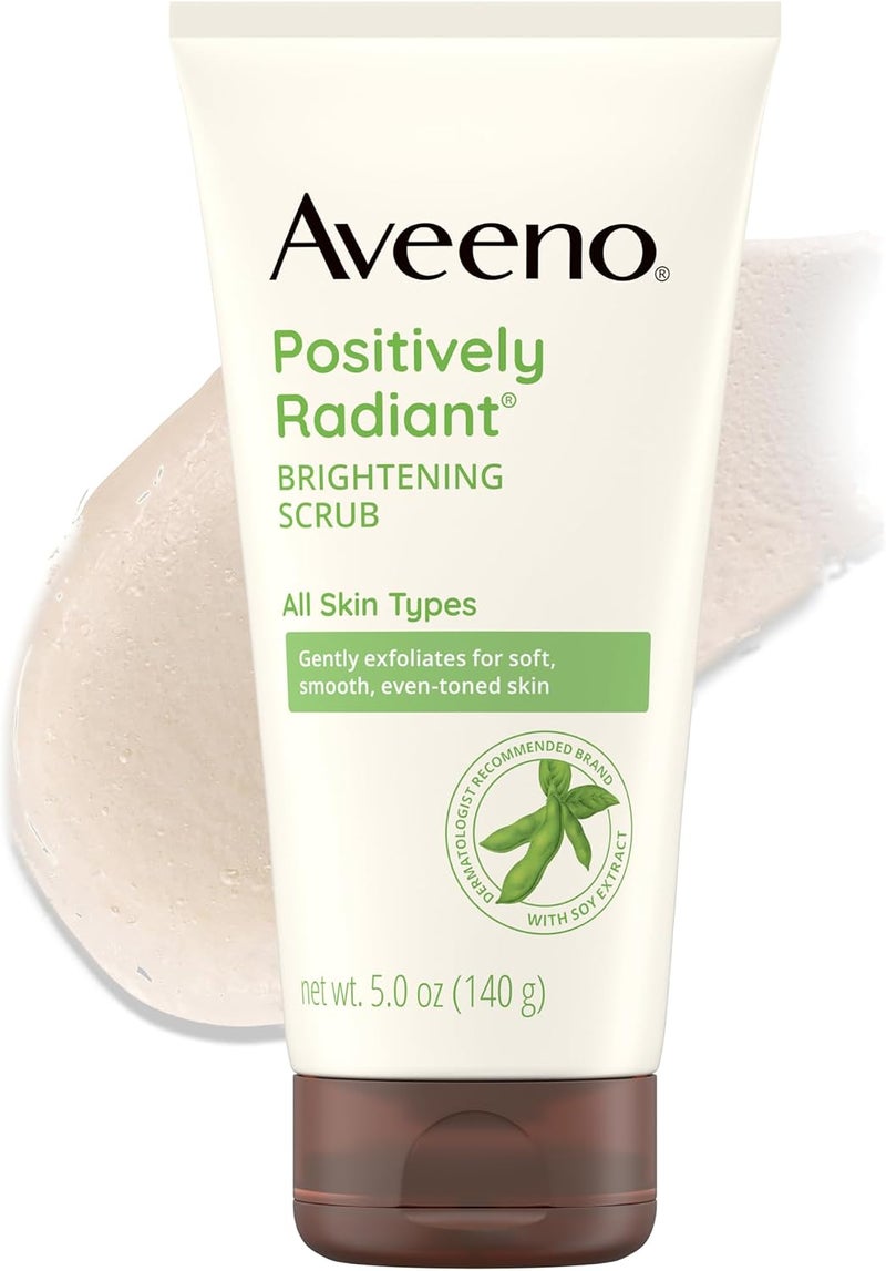 Budget friendly sizing alternatives Positively Radiant Skin Brightening Exfoliating Daily Facial Scrub, Moisture-Rich Soy Extract, Oil- & Soap-Free Tone-Evening Face Cleanser, Hypoallergenic & Non-Comedogenic, 5 oz Light & heavy use compatible - Image 1