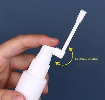 VASANA 2PCS 30ML 1OZ Amber Glass Empty Refillable 360 Degree Rotation Spray Nasal Bottle Sprayer Container Empty Oral Sprayer for Colloidal Silver Iodine Essential Oils - Image 4