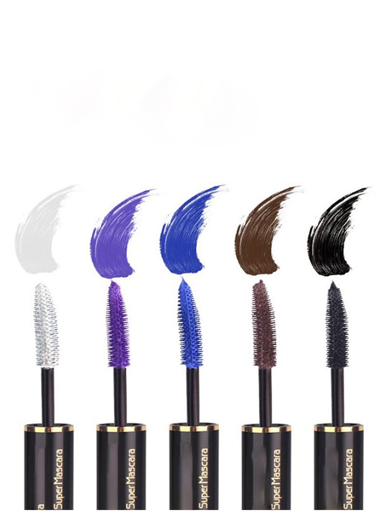 5 Color Waterproof Mascara Set, Long Lasting, Volumizing and Curling Eyelash Makeup for a False Lash Effect, 0.2 fl oz Each - Image 3