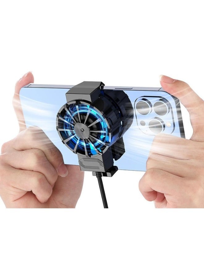 Beauenty Mobile Phone Cooler for Gaming, Cell Phone Cooling Fan for iPhone Samsung Moto, Mobile Phone Cooler for Games and Movies  - Image 1