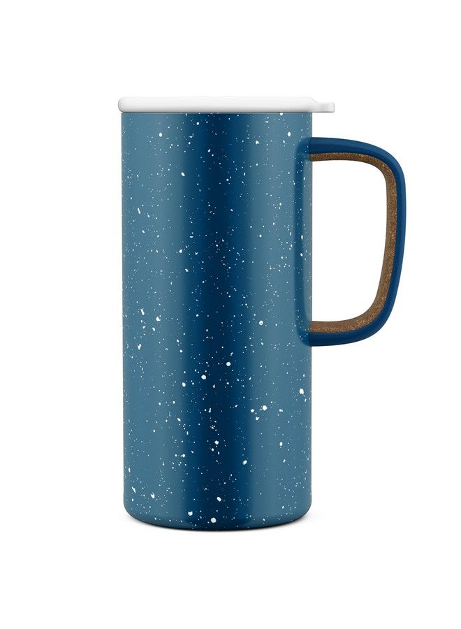 Ello Campy Vacuum Insulated Travel Mug with Leak-Proof Slider Lid and Comfy Carry Handle, Perfect for Coffee or Tea, BPA Free, Avalon Sea, 18oz - Image 1