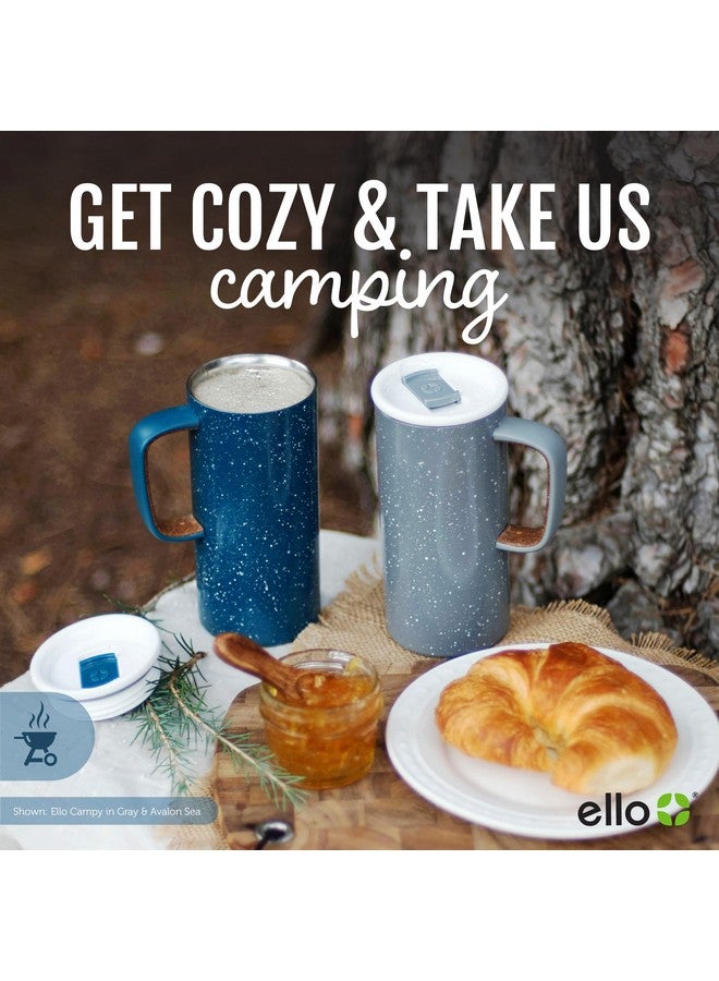 Ello Campy Vacuum Insulated Travel Mug with Leak-Proof Slider Lid and Comfy Carry Handle, Perfect for Coffee or Tea, BPA Free, Avalon Sea, 18oz - Image 5