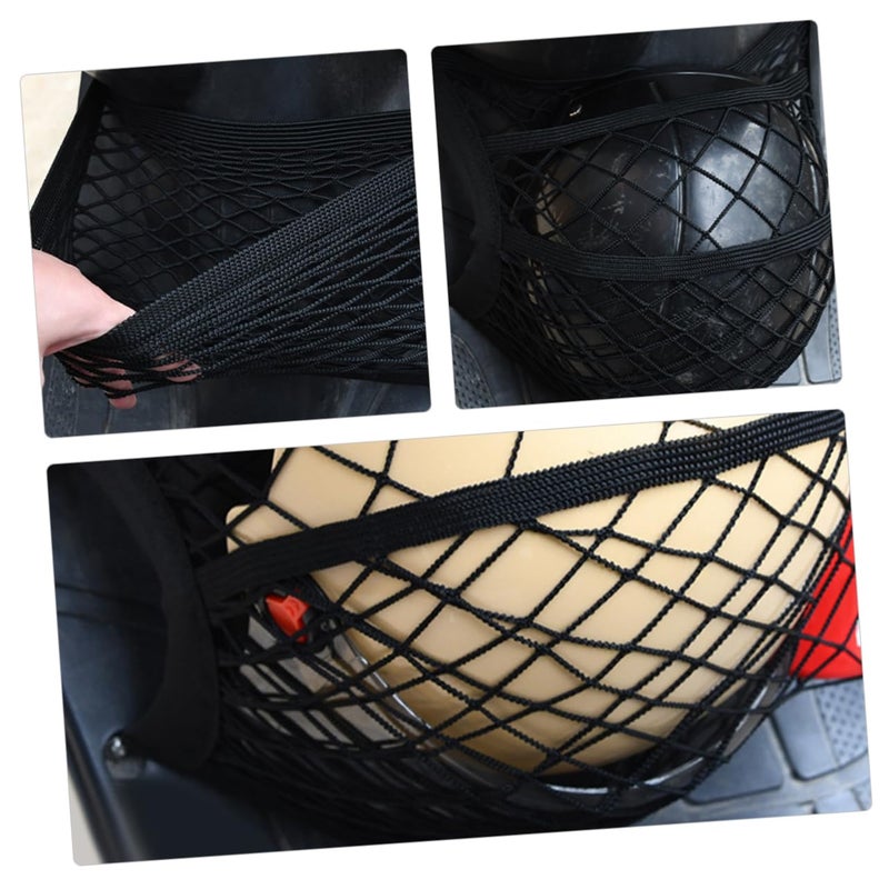 Durable Dual Mesh Cargo Net For Electric Bike Secure Item Storage Front Net Bag Organizer - Image 4