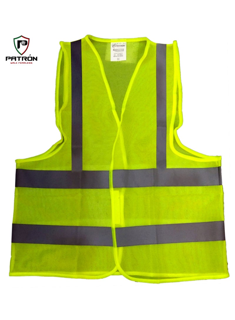 Patron High Quality Reflective Fabric With Hi Vis Tape Vest In Lightweight, Wind & Moisture Resistant