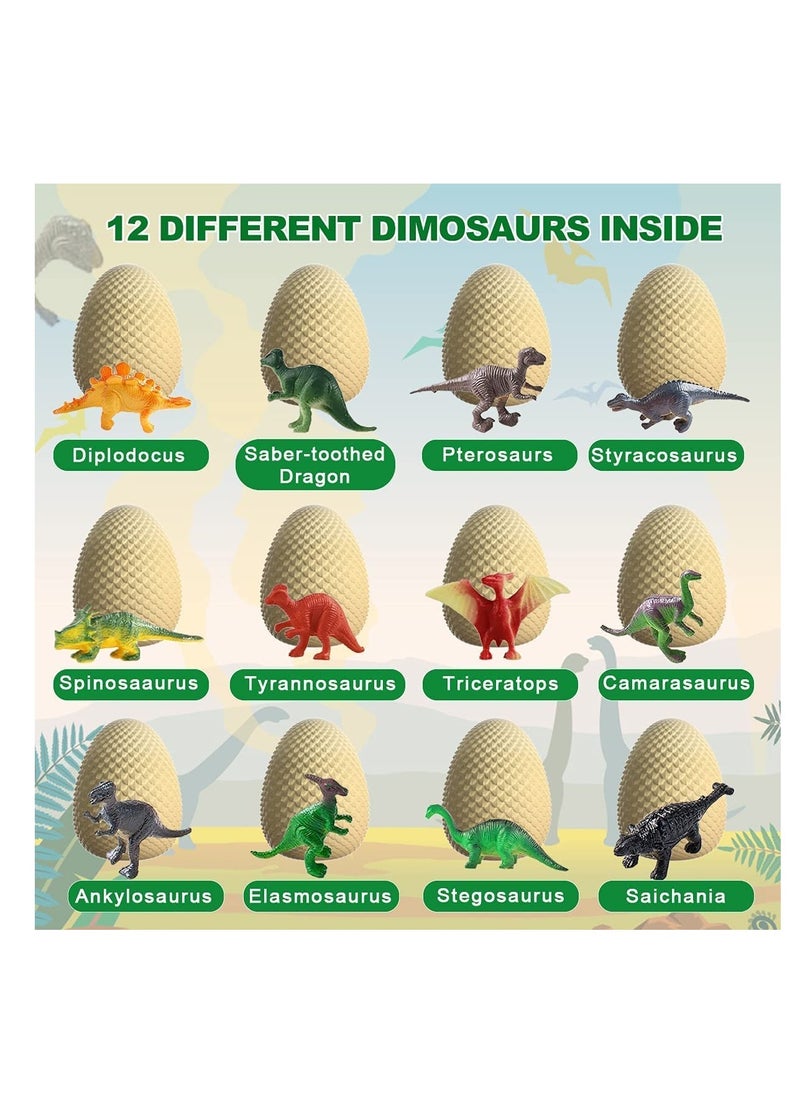 SYOSI - Dinosaur Eggs - Dino Egg Dig Kit Toys for Kids,Easter Excavation Discover 12 Surprise Dinosaurs, Archaeology Science STEM Party Gifts Boys & Girls Excavate Kids | Perfect Ages 6-12 - Image 1