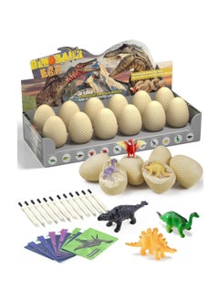Dinosaur Eggs - Dino Egg Dig Kit Toys for Kids,Easter Excavation Discover 12 Surprise Dinosaurs, Archaeology Science STEM Party Gifts Boys & Girls Excavate Kids | Perfect Ages 6-12