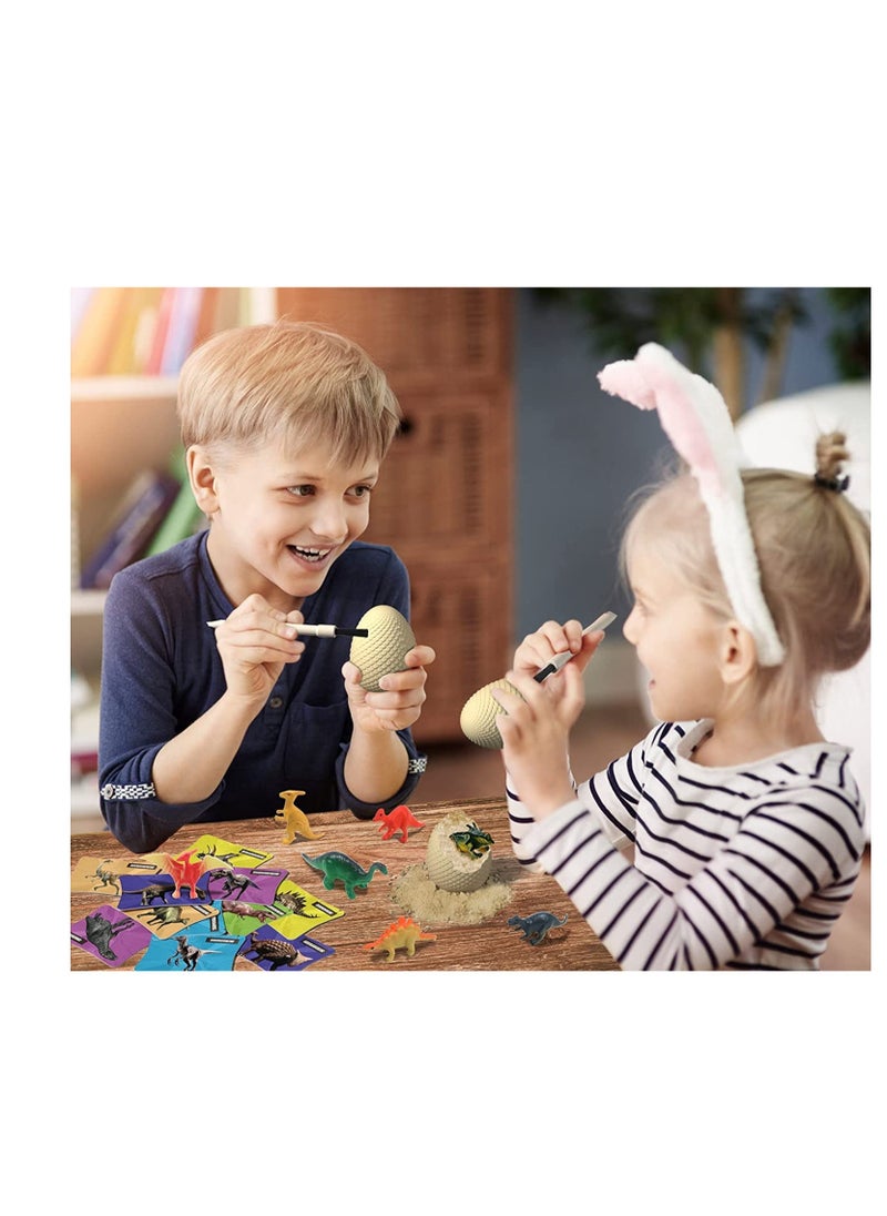 SYOSI - Dinosaur Eggs - Dino Egg Dig Kit Toys for Kids,Easter Excavation Discover 12 Surprise Dinosaurs, Archaeology Science STEM Party Gifts Boys & Girls Excavate Kids | Perfect Ages 6-12 - Image 1